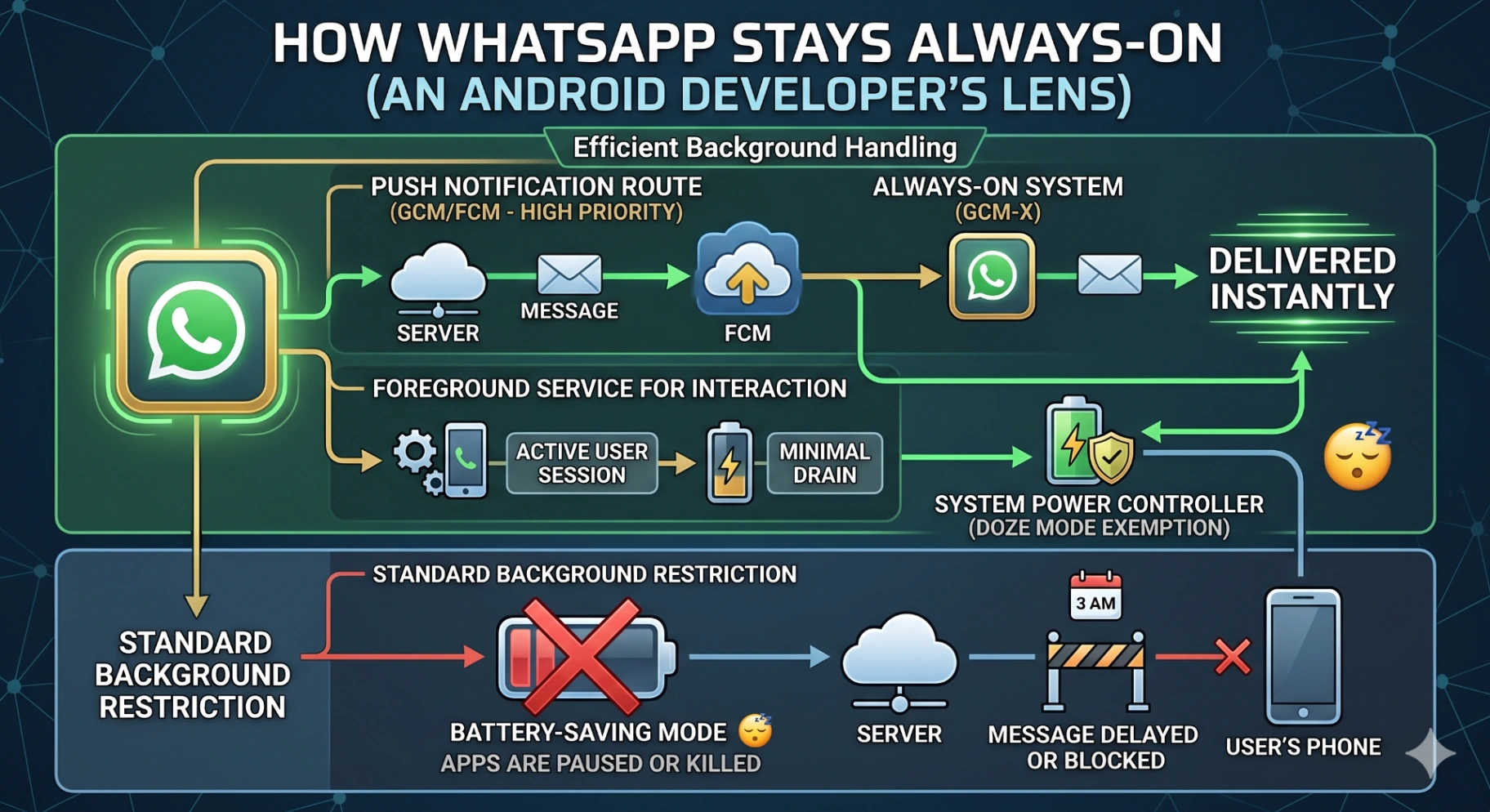How WhatsApp Stays Always-ON