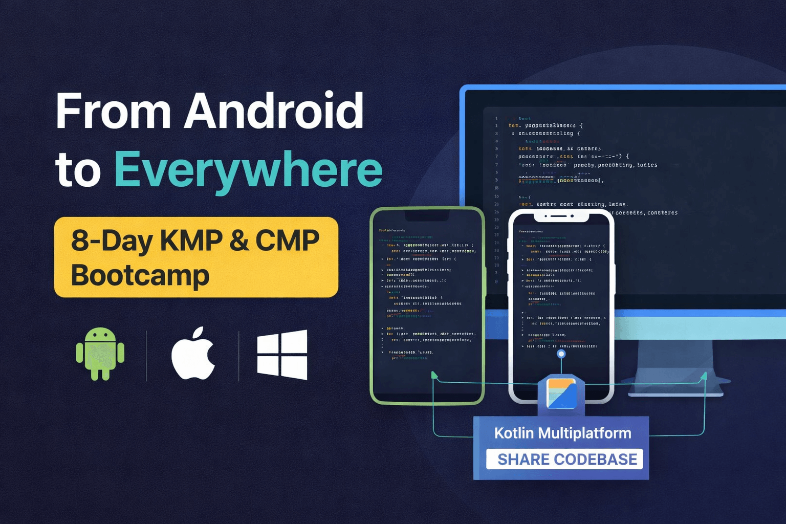 Kotlin Multiplatform & CMP Cohort 3 Banner - TheCodingShef
