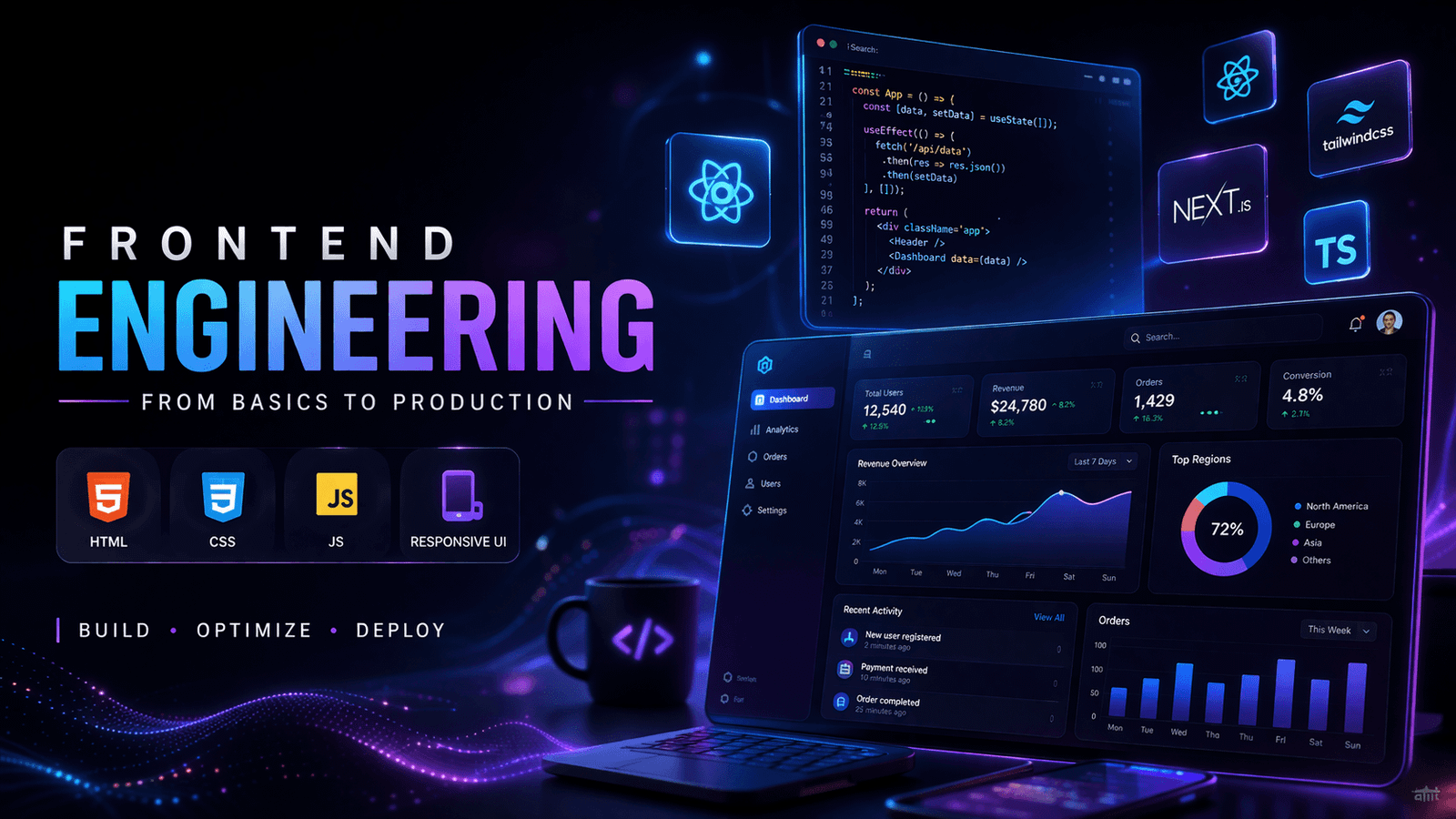 Job-Ready React Frontend Engineering Program Banner - TheCodingShef